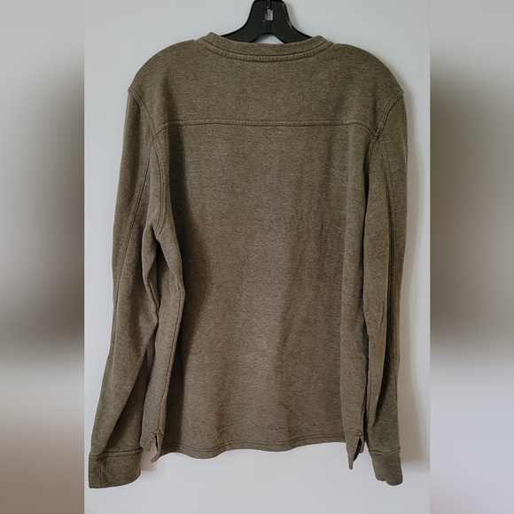 Prana Men’s Sweater large olive green Pullover  Long Sleeves EUC - Picture 3 of 5